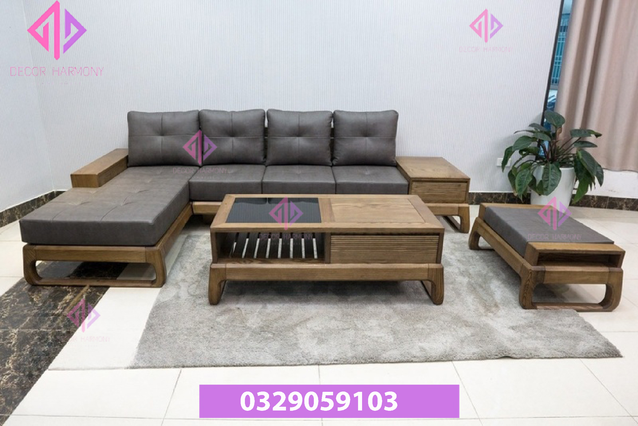 Mẫu bàn ghế Sofa Chữ L Đẹp