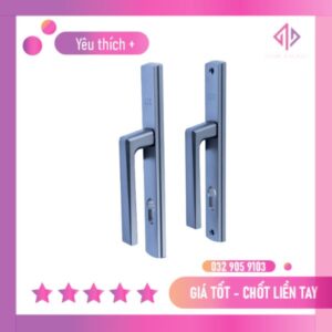 Tay nắm cửa đi Lix màu xám ánh kim